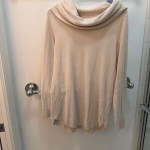 Barefoot Dreams Elegant Comfy Cream Cowl Neck Sweater
